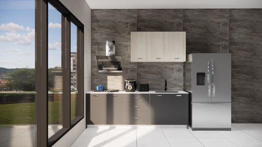 Modular Kitchen Cabinet With Quartz Stone Top