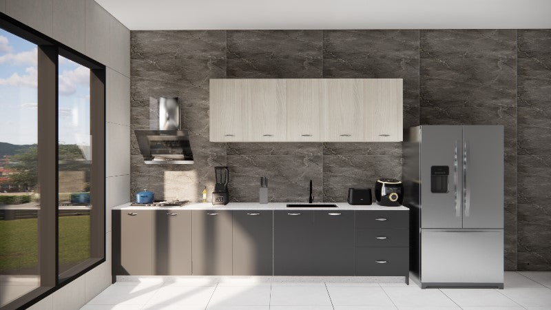 Modular Kitchen Cabinet With Quartz Stone Top